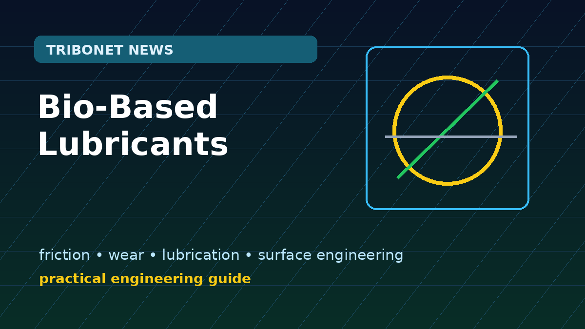 Bio-Based and Water-Based Lubricants: How to Evaluate Wear, Stability, and Compatibility featured image with readable text overlay