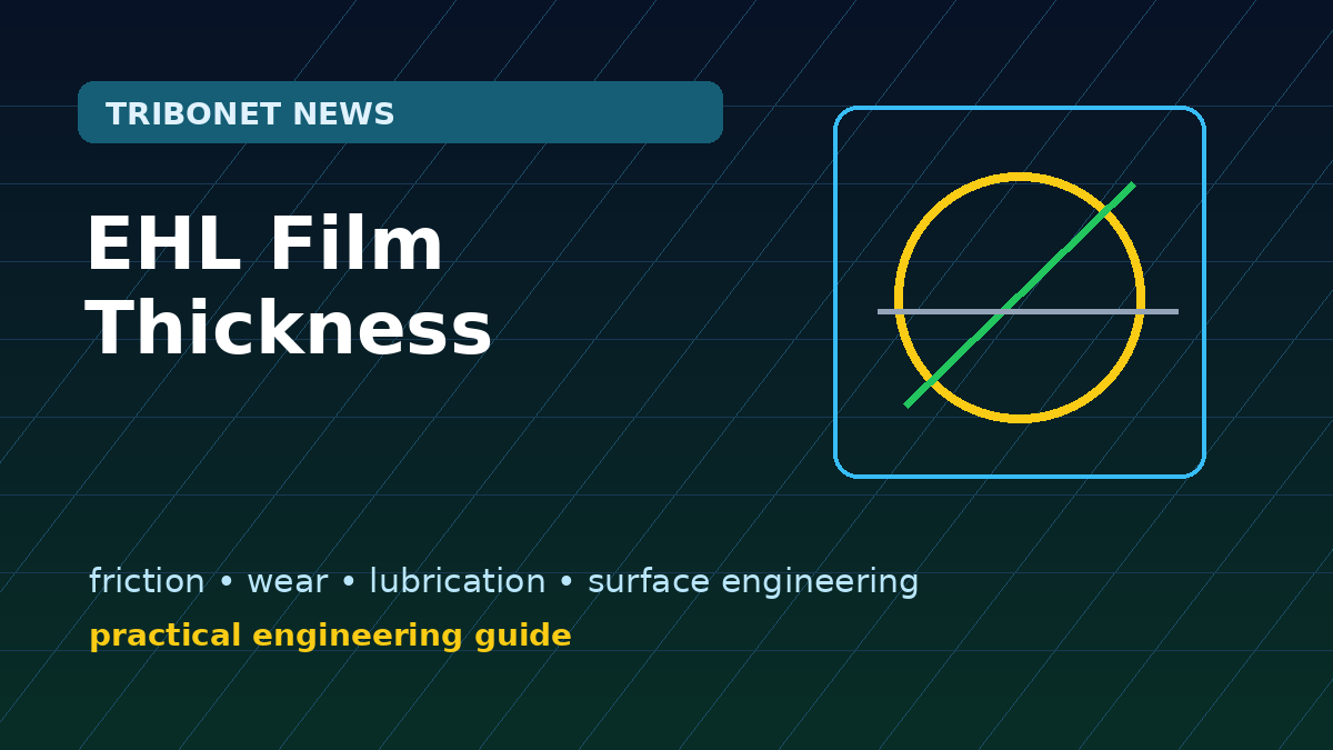 EHL Film Thickness in Practice: Lambda Ratio, Roughness, and When Full-Film Lubrication Fails featured image with readable text overlay