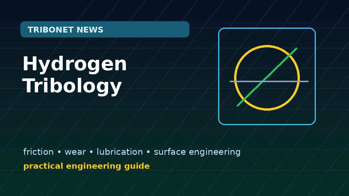 Hydrogen Tribology: Bearings, Seals, Lubricants, and Test Conditions Engineers Should Check featured image with readable text overlay
