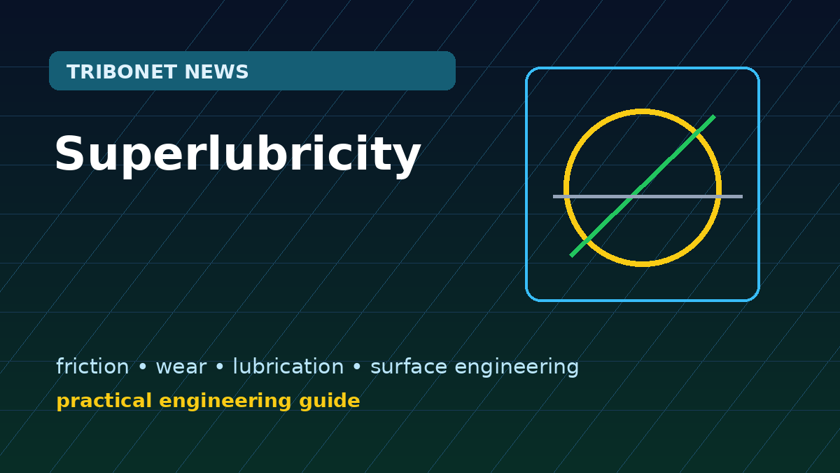 Superlubricity: What Near-Zero Friction Results Mean for Real Machines featured image with readable text overlay