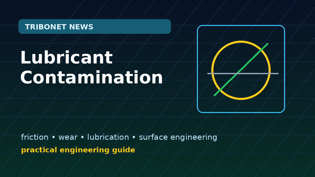 Water and Particle Contamination in Lubricants: What Changes in Friction and Wear Tests featured image with readable text overlay