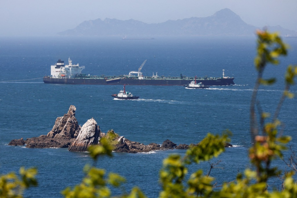 Crude tanker ODESSA carrying UAE crude after passing through the Strait of Hormuz arrives in Seosan
